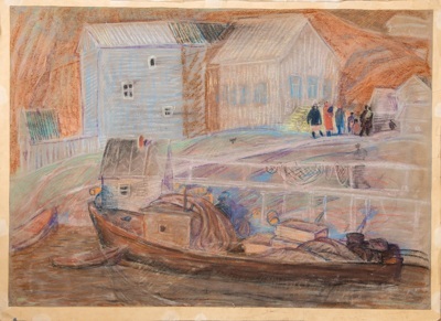 Алексеев Адольф Евгеньевич (1934-2000). Северная деревня. 1964.
