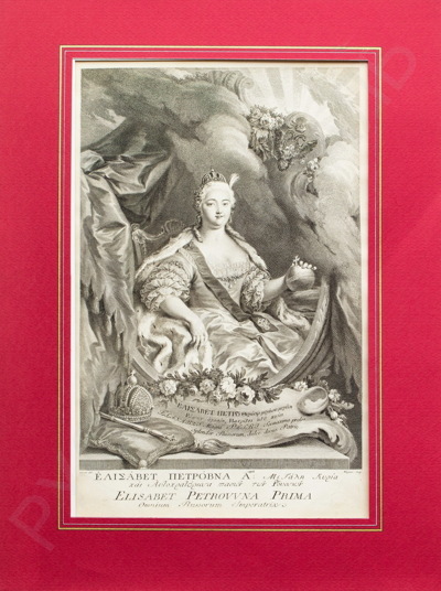Портрет императрицы Елизаветы Петровны. 1740 е годы.
Йозеф Вагнер (Wagner)(1706–1780) по оригиналу Джакопо Амикони (Amiconi)(1675–1752).